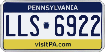PA license plate LLS6922