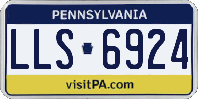 PA license plate LLS6924