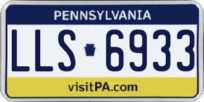 PA license plate LLS6933