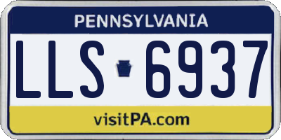 PA license plate LLS6937