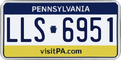 PA license plate LLS6951