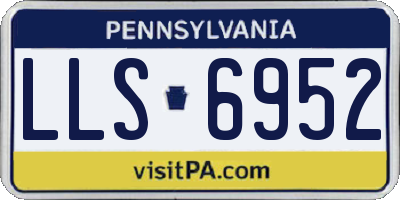 PA license plate LLS6952