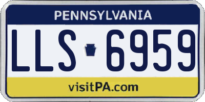 PA license plate LLS6959