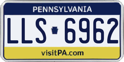 PA license plate LLS6962