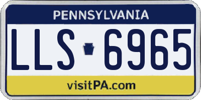 PA license plate LLS6965