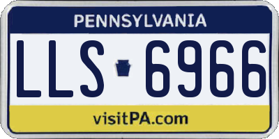 PA license plate LLS6966