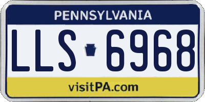 PA license plate LLS6968