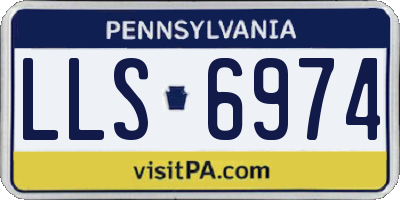 PA license plate LLS6974