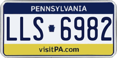 PA license plate LLS6982