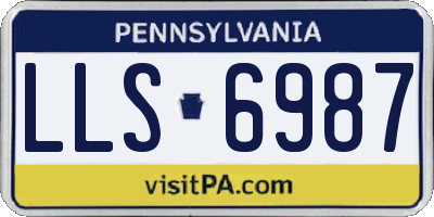 PA license plate LLS6987
