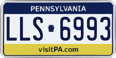 PA license plate LLS6993