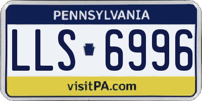 PA license plate LLS6996
