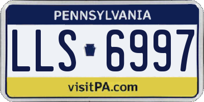 PA license plate LLS6997