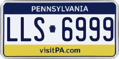 PA license plate LLS6999