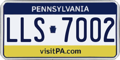 PA license plate LLS7002