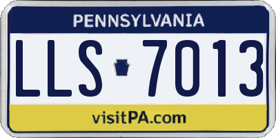 PA license plate LLS7013