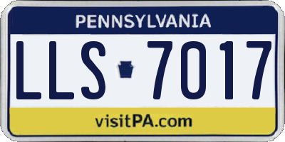 PA license plate LLS7017