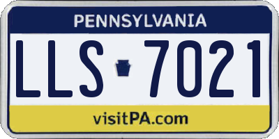 PA license plate LLS7021