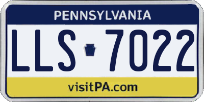 PA license plate LLS7022