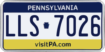 PA license plate LLS7026