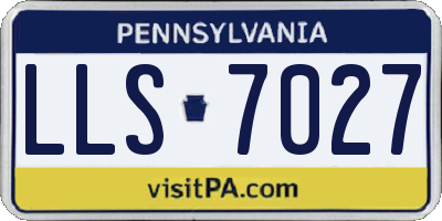PA license plate LLS7027