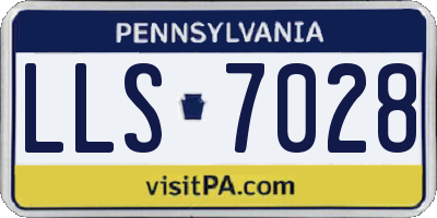 PA license plate LLS7028