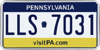 PA license plate LLS7031