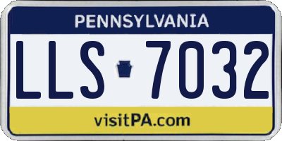 PA license plate LLS7032