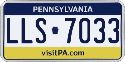 PA license plate LLS7033