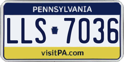 PA license plate LLS7036