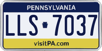 PA license plate LLS7037