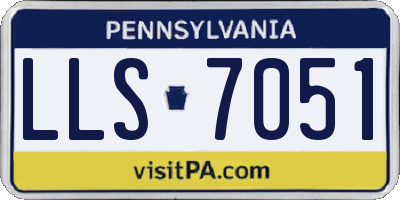 PA license plate LLS7051