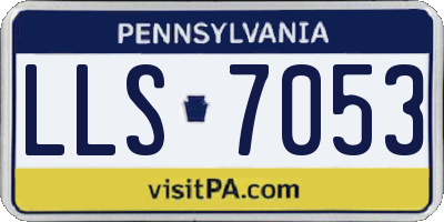 PA license plate LLS7053