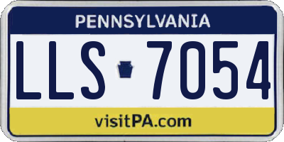 PA license plate LLS7054
