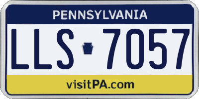 PA license plate LLS7057