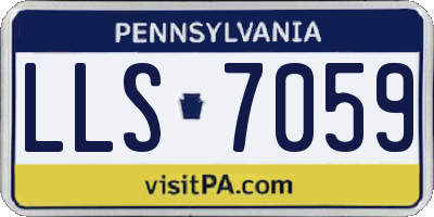 PA license plate LLS7059