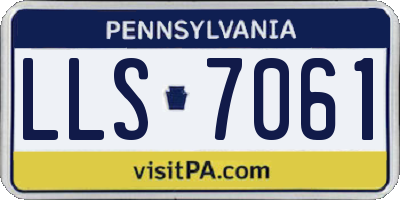 PA license plate LLS7061