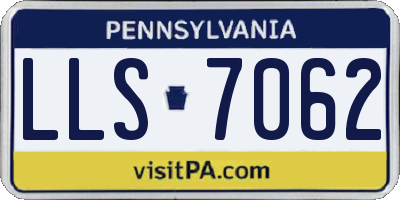 PA license plate LLS7062