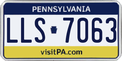 PA license plate LLS7063
