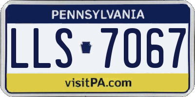 PA license plate LLS7067