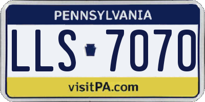 PA license plate LLS7070