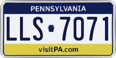 PA license plate LLS7071