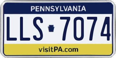 PA license plate LLS7074