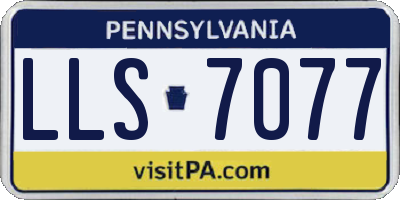 PA license plate LLS7077