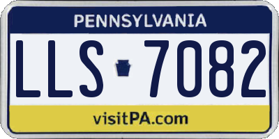 PA license plate LLS7082
