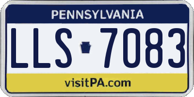 PA license plate LLS7083
