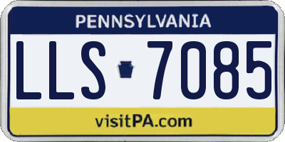 PA license plate LLS7085