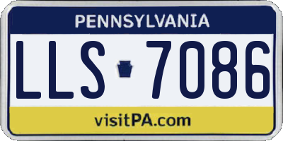 PA license plate LLS7086