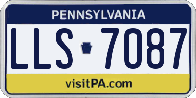 PA license plate LLS7087