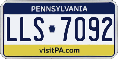 PA license plate LLS7092